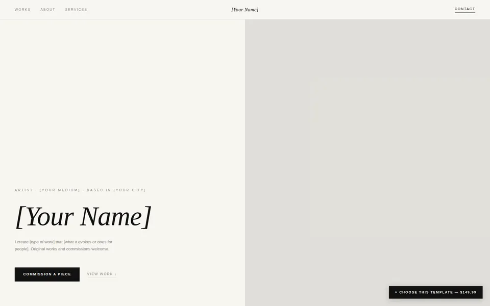 Craft template preview