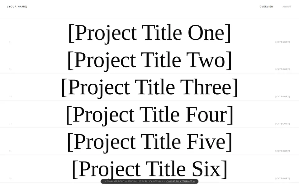 Marquee template preview