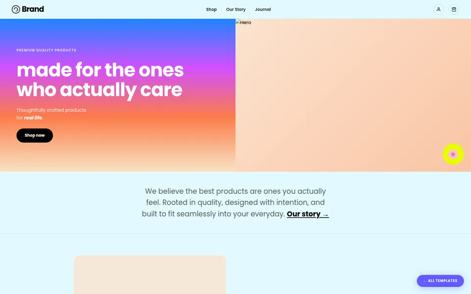 Stellar template preview