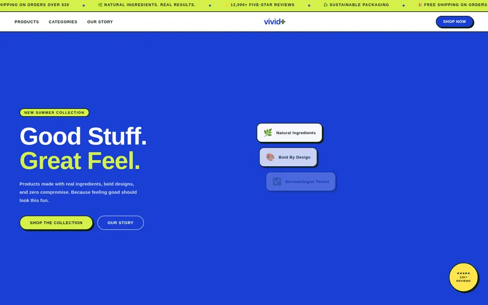 Vivid template preview